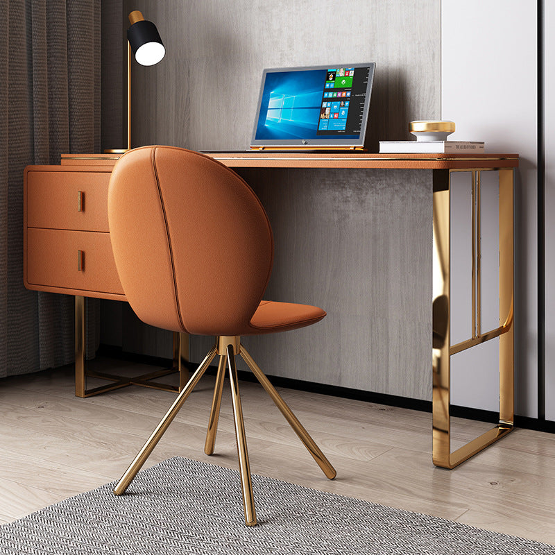 Vicenza Grey  Leather Desk 47.24"D
