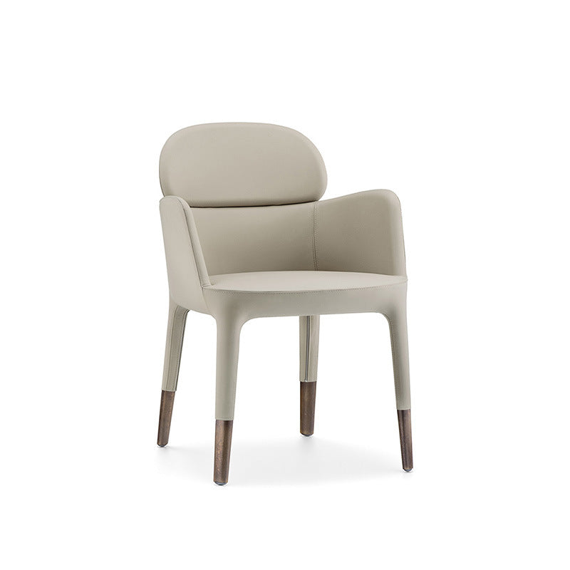 Portorosa Khaki PU Leather Dining Chairs 23.03"D