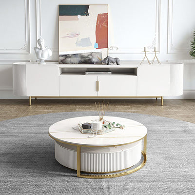Saronno Beige Slate TV Stand 70.87"D 