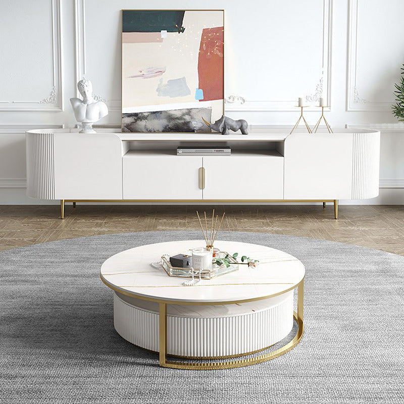 Saronno Beige Slate TV Stand 70.87"D 