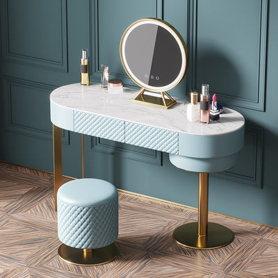 Anzio Roma Blue Slate Makeup Vanities 47.24"D