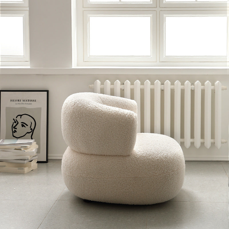 Palerm White Sherpa Lamb Single Sofa 34.25"D