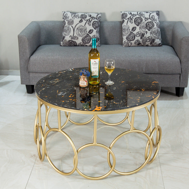 Bologna Black Marble Coffee Table 31.49"D