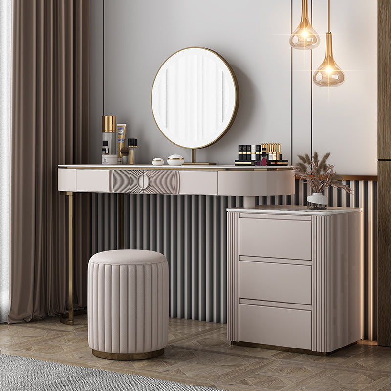 Gallarate Beige Slate Makeup Vanity 39.37"D+15.74"D