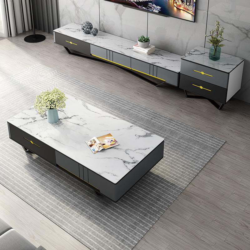 Bergamo Grey Slate Coffee Table 51.18"D