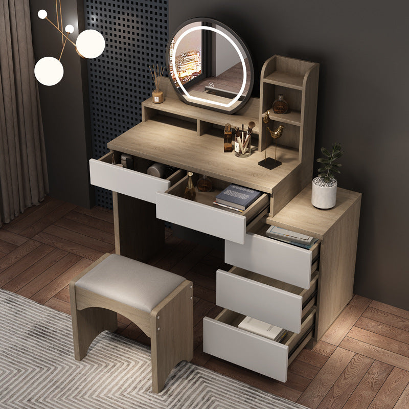 Noto Grey Solid Wood Makeup Vanity 47.24"D