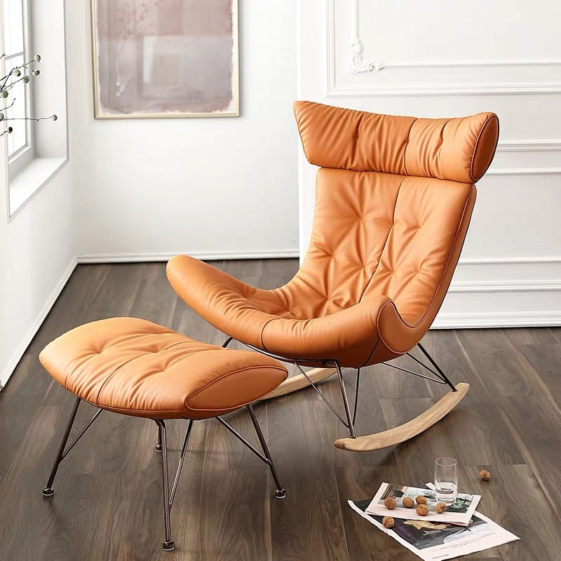 Capri Leather Lounge Chairs with Ottoman 29.13&