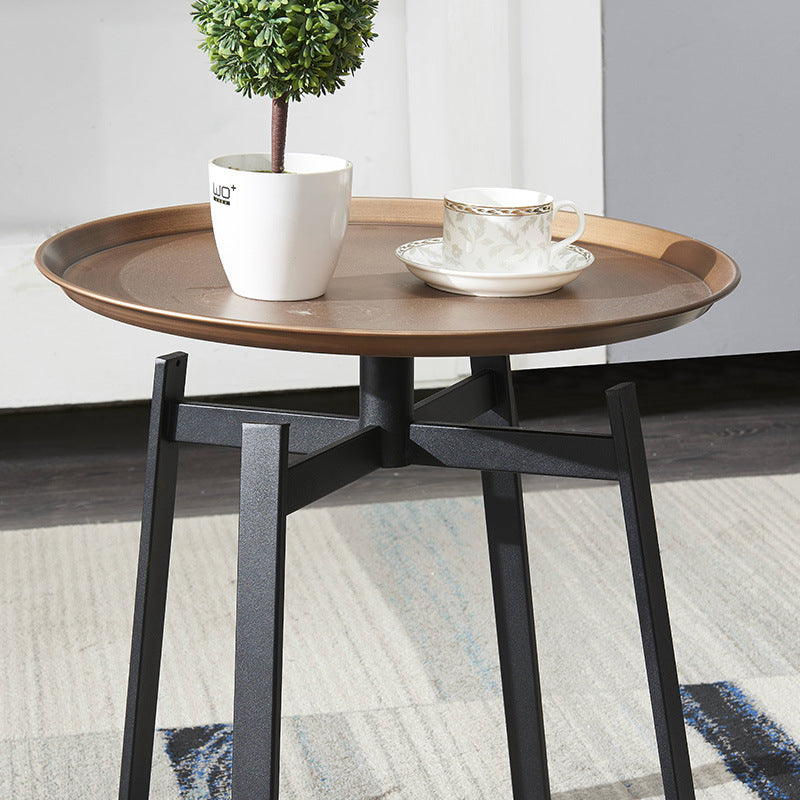 Bari Brown Stainless Steel Side Table 18.89&