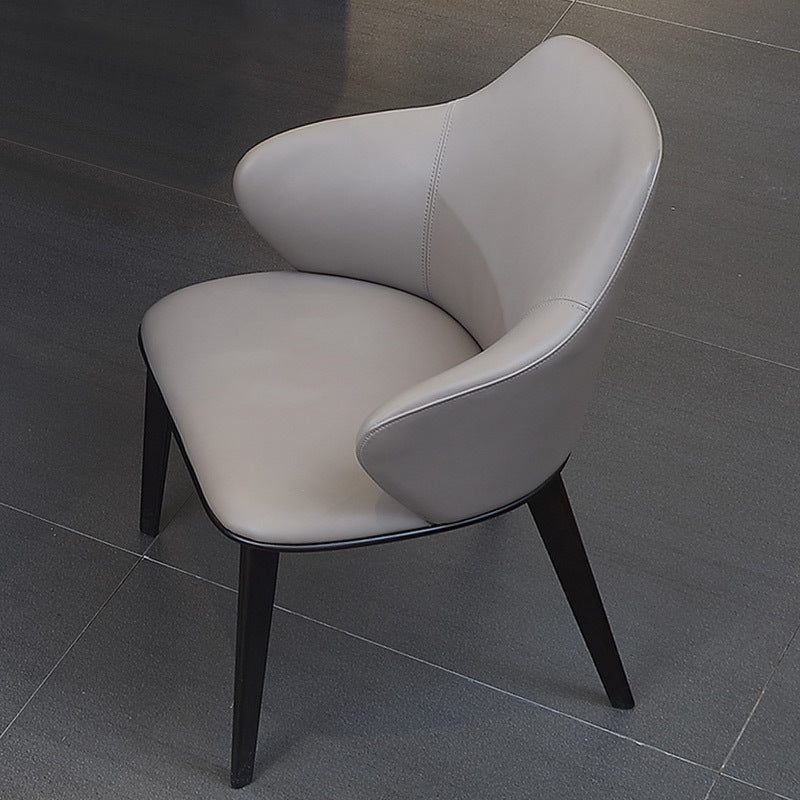 Pomezia Microfiber leather Dining Chairs 21.26"D (with 2 chairs)