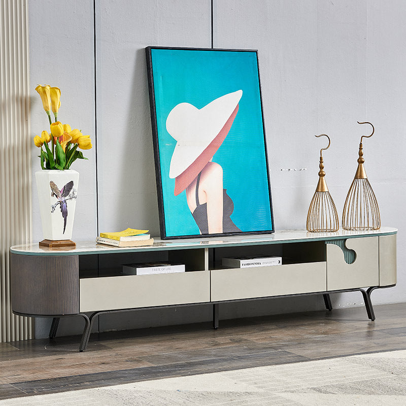 Saronno Grey and Light Khaki Slate TV Stand 78.74"D 