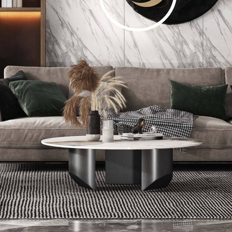 Bergamo White Slate Coffee Table 39.37"D