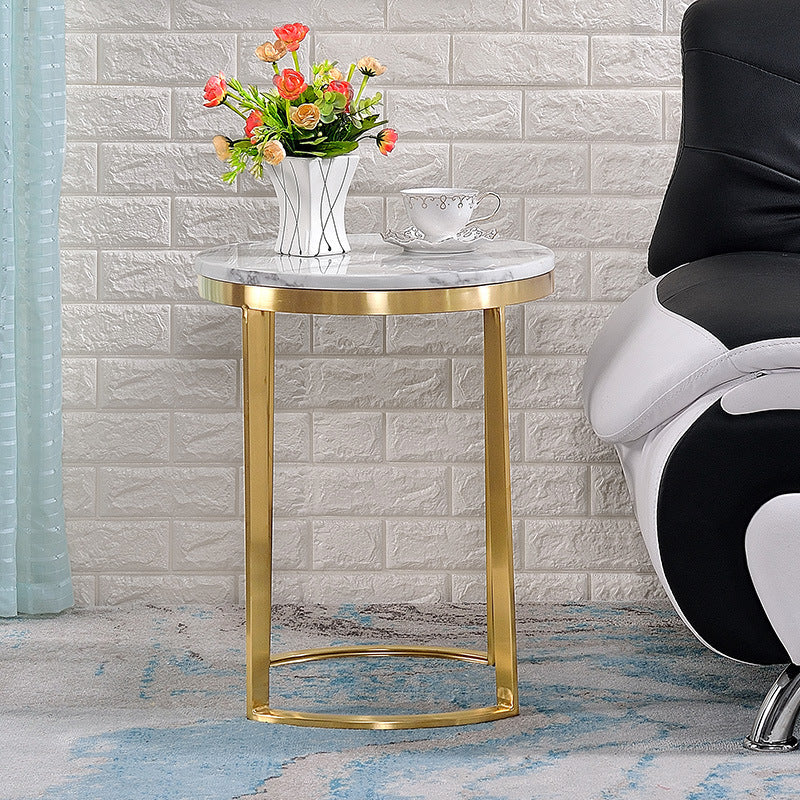 Altamura Marble Side Table 19.69"D