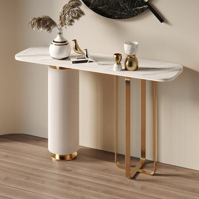Iglesias White Slate Console Table 47.24"D