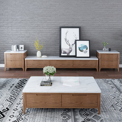 Turin Ash Wood Living Room Sets 78.74"D+51.18"D