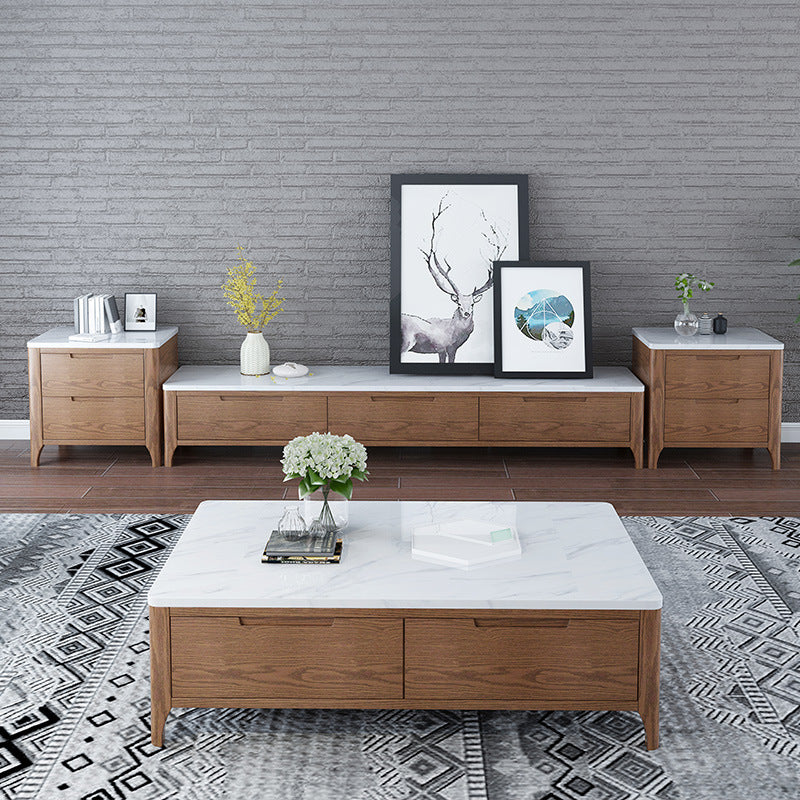 Turin Ash Wood Living Room Sets 78.74"D+51.18"D