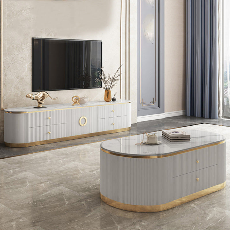 Biella White Slate TV Stand 70.86&