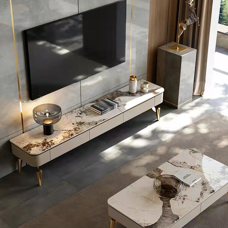 Faenza White Slate TV Stand 78.74"D