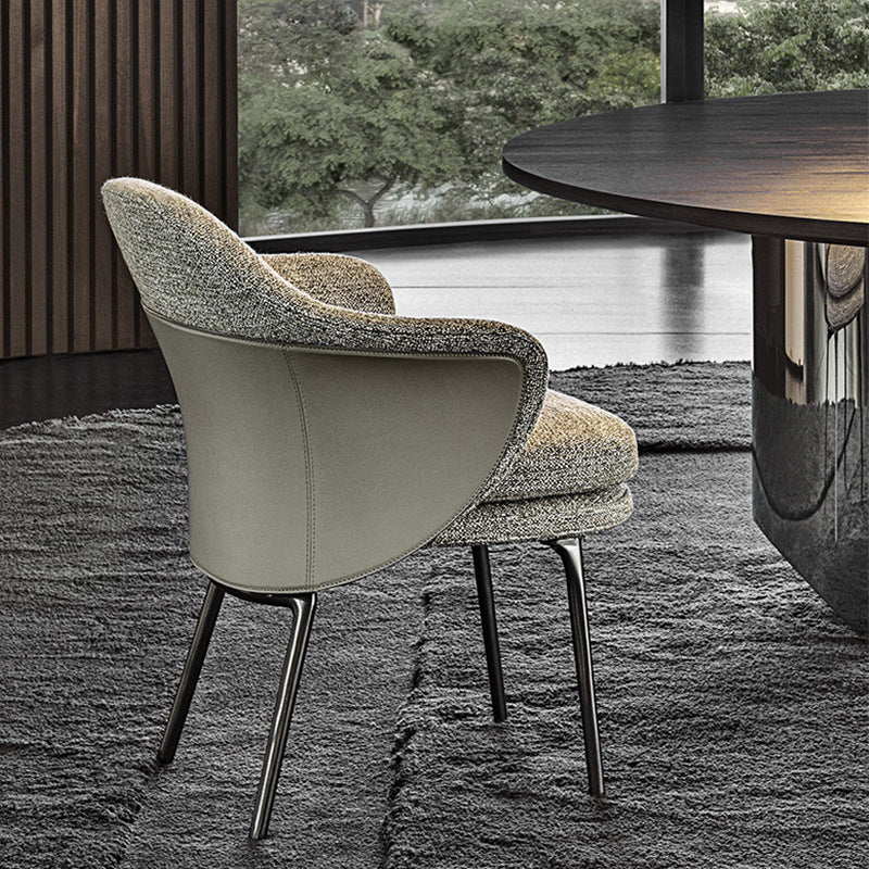 Pomezia Black  Linen Dining Chairs 25.19"D (with 2 chairs)