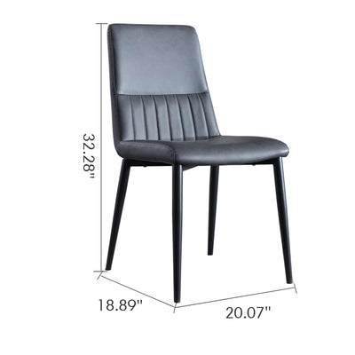 Garda Grey PU Leather Dining Chairs 20.07''D