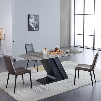 Garda Grey PU Leather Dining Chairs 20.07''D