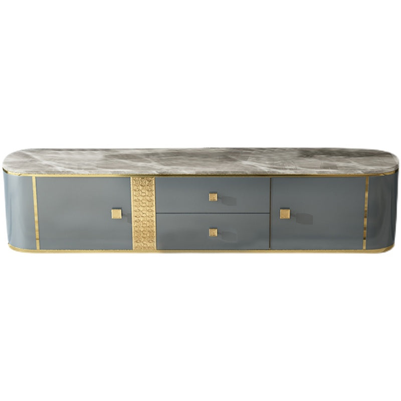 Arona Grey Marble TV Stand 78.74"D