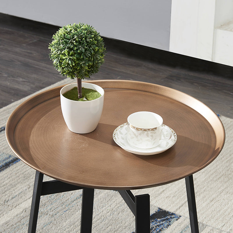 Bari Brown Stainless Steel Side Table 18.89&