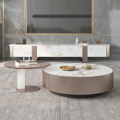 Segrate Slate Coffee Table 23.62"D+35.43"D