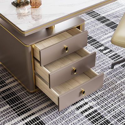 Faenza Titanium Design Desk 55.11"D