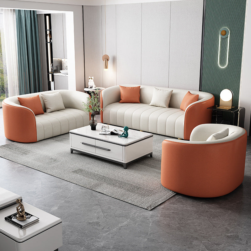 Thiene Beige Technology cloth sofa 88.58"D