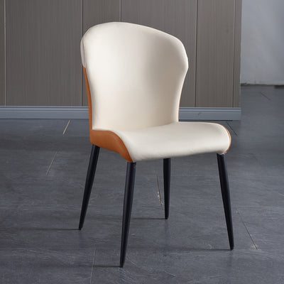 Capri Orange PU Leather Dining Chair 23.62"D (with 2 chairs)