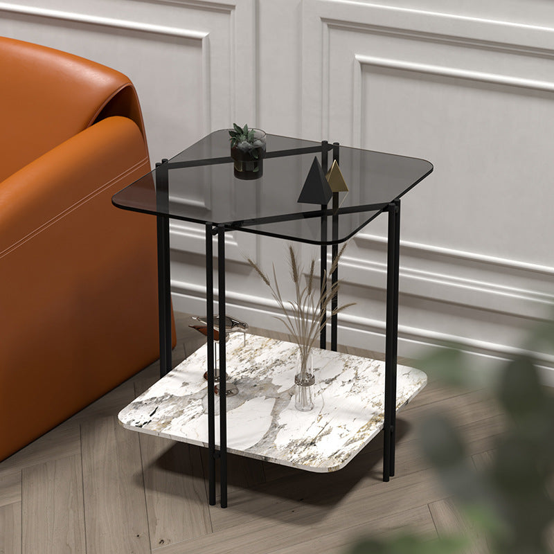 Bagnoli Side Table with Two Layers 19.68"D