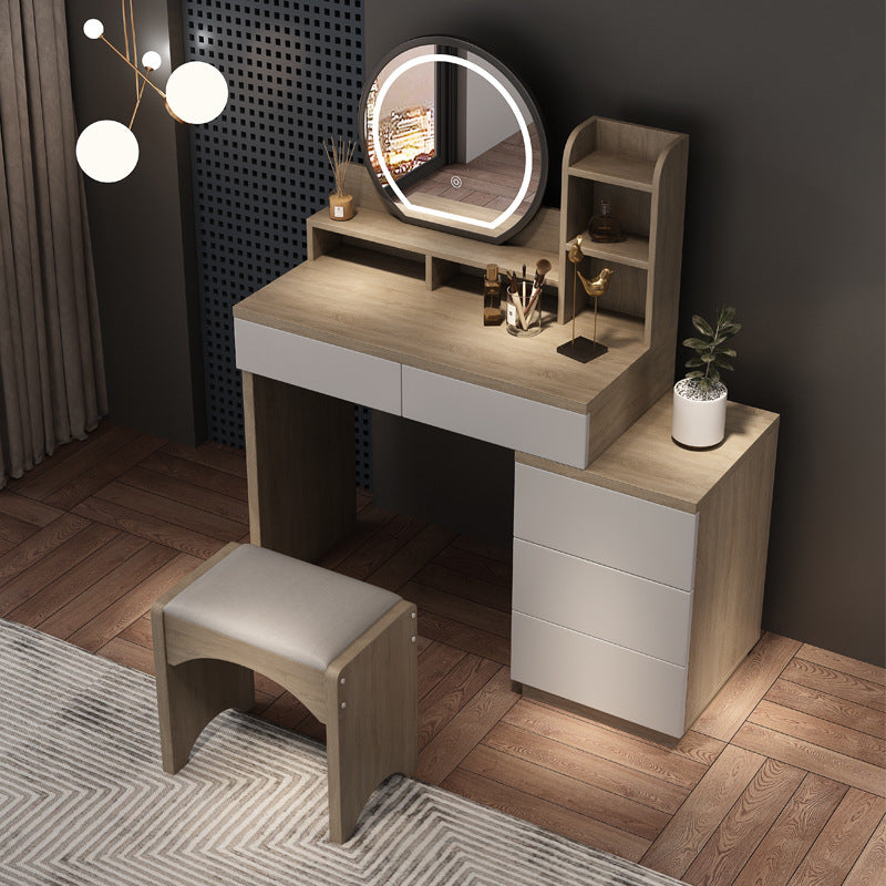 Noto Grey Solid Wood Makeup Vanity 47.24"D