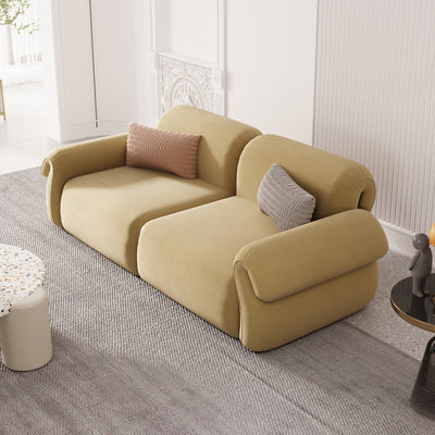 Aosta Yellow Settee 118.89''D