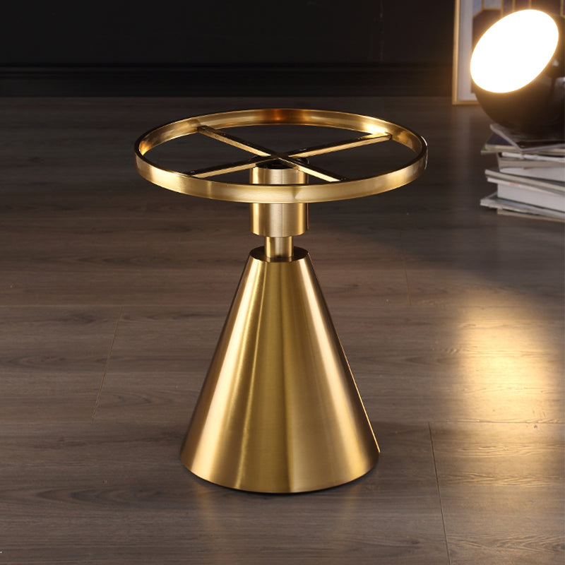 Liguria Gold Marble Side Table 19.69"D