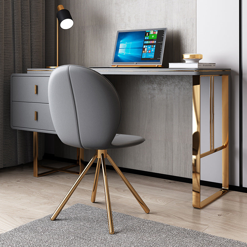 Vicenza Grey  Leather Desk 47.24"D