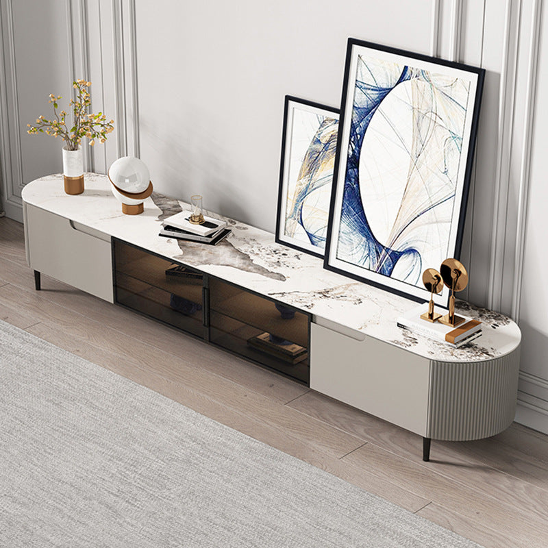 Battipaglia Grey+White Slate TV Stand 78.74"D