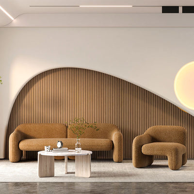 Palerm Brown Fabric Sofa 66.29''D