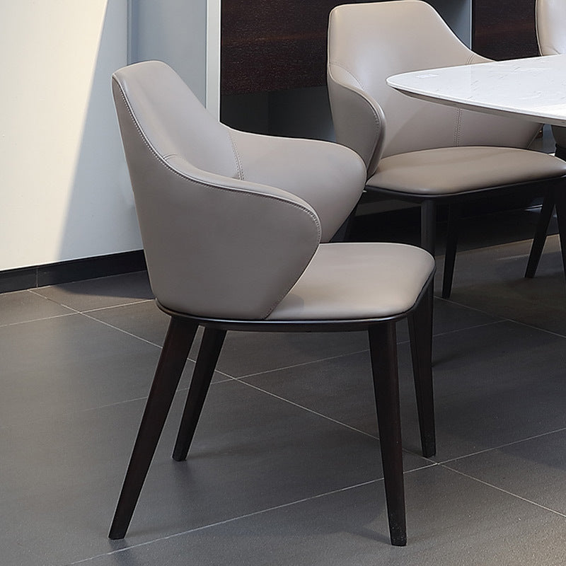 Pomezia Microfiber leather Dining Chairs 21.26"D (with 2 chairs)