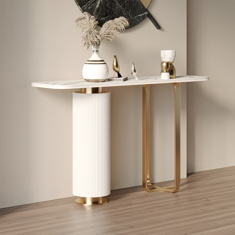 Iglesias White Slate Console Table 47.24"D