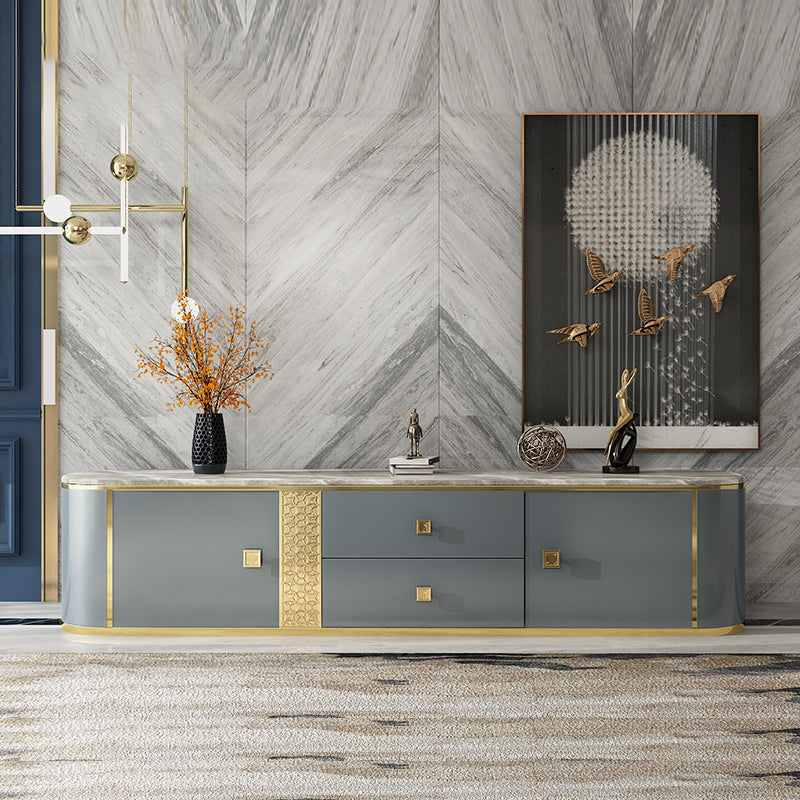 Arona Grey Marble TV Stand 78.74"D