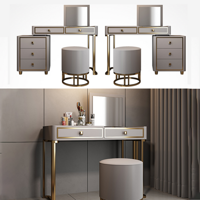 Anzio Roma Slate Makeup Vanities 47.24"+19.68"D