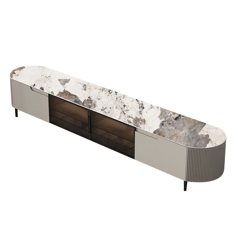 Battipaglia Grey+White Slate TV Stand 78.74"D