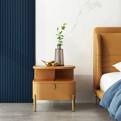 Capri Orange Solid Wood Nightstands 19.68&