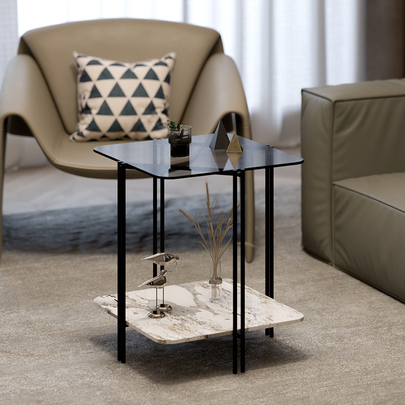 Bagnoli Side Table with Two Layers 19.68"D