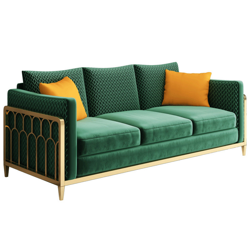 Naples Green Corduroy Cafe Sofa 59.06"D