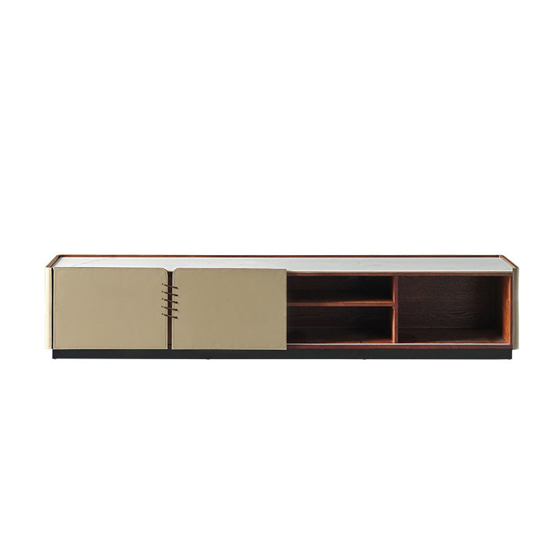 Bologna Saddle Leather TV Stands 78.74"D