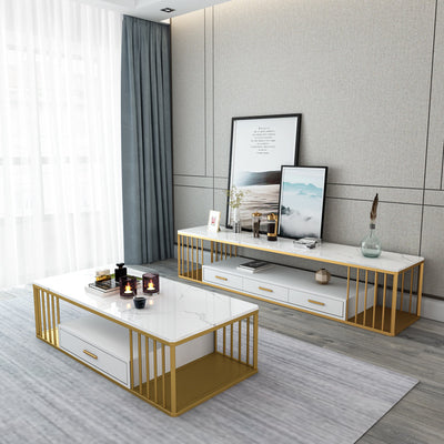 Enna Marble Living Room Sets 78.74''D+47.24"D