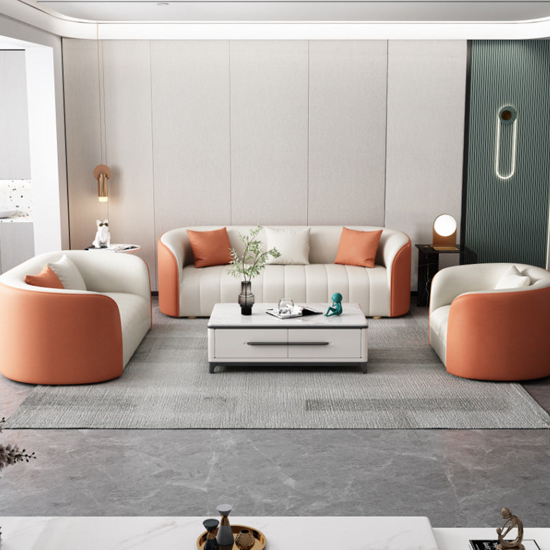 Thiene Beige Technology cloth sofa 88.58"D