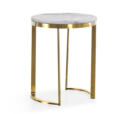 Altamura Marble Side Table 19.69"D
