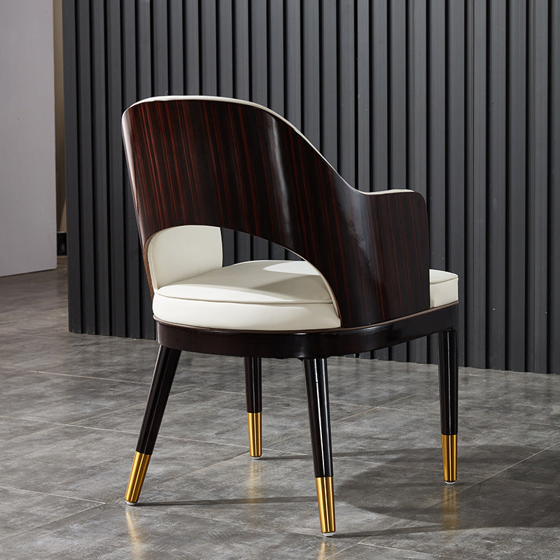 Pomezia Microfiber leather Dining Chairs 22.83"D  (with 2 chairs)